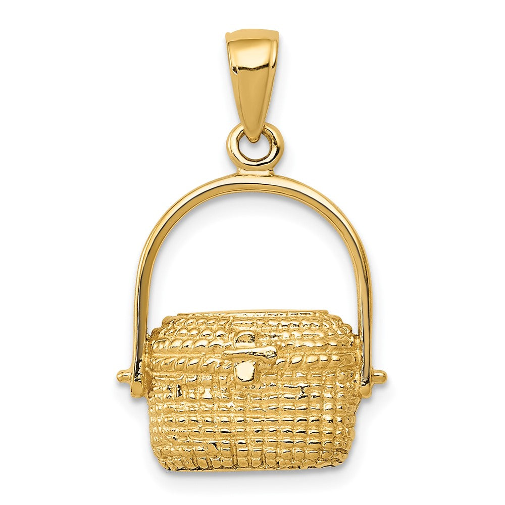 14k Large Nantucket Basket Pendant