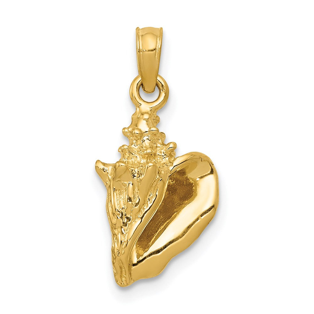 14k 3-D Conch Shell Pendant