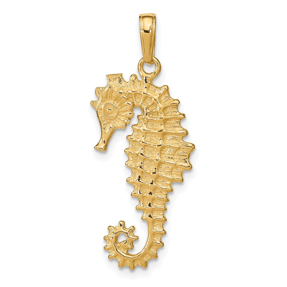 14k 3-D Seahorse Pendant