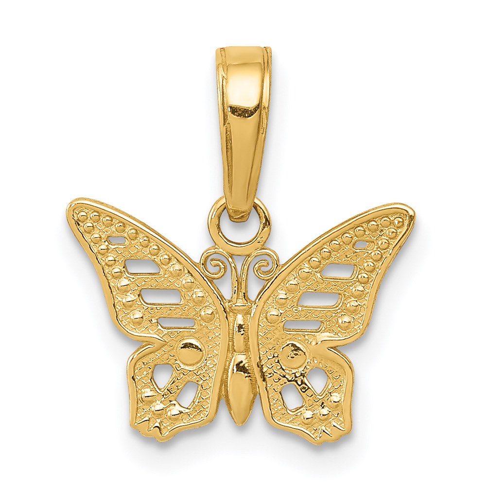 14k Cut-Out Butterfly Pendant