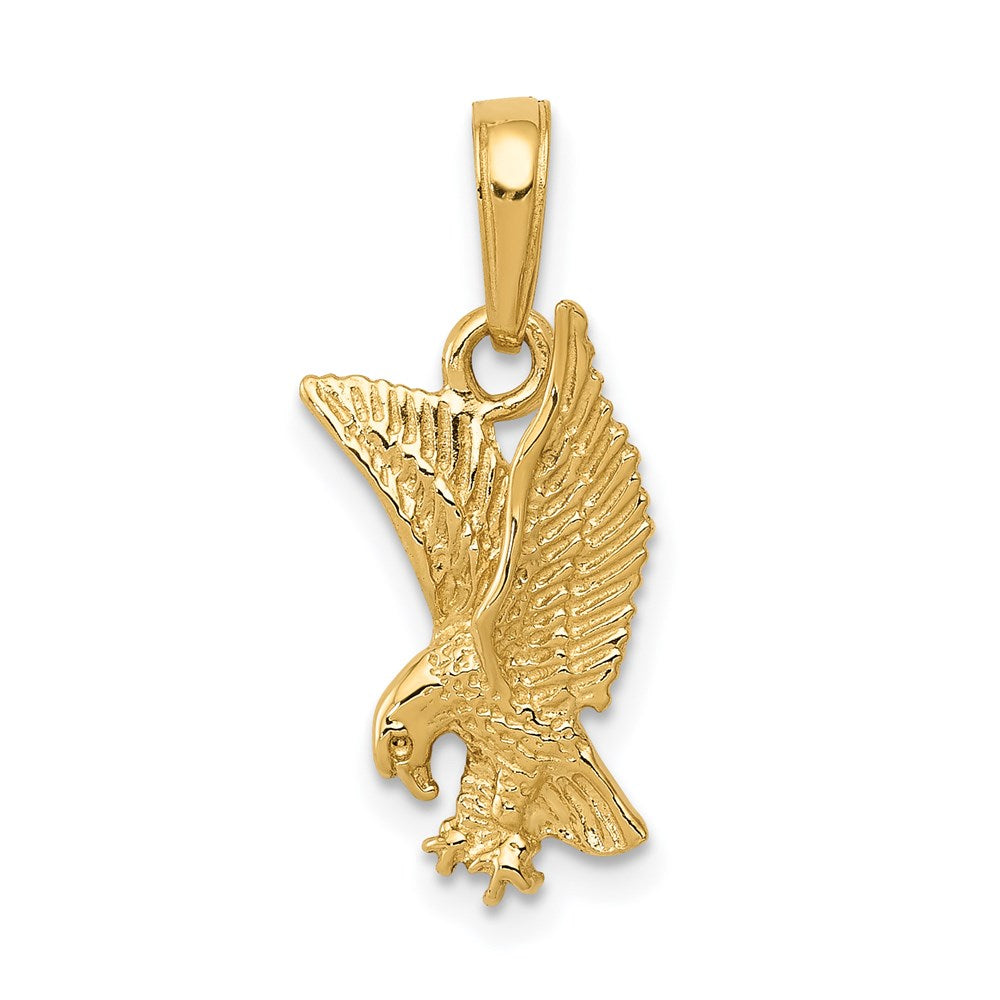 14k Eagle Landing Pendant