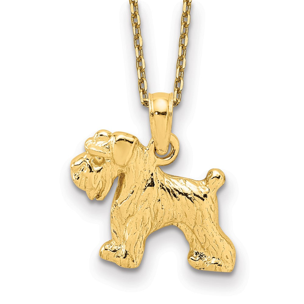 14k Schnauzer Dog Necklace