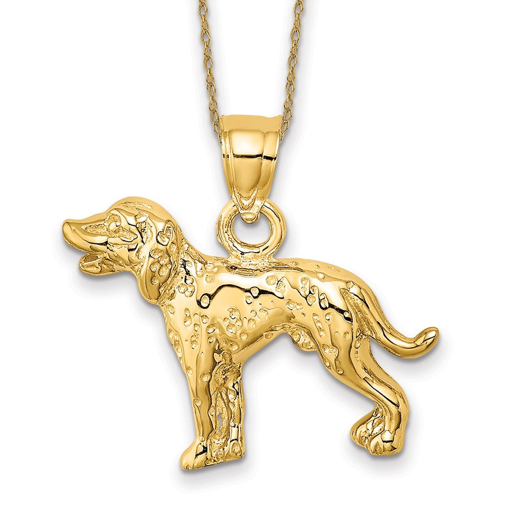 14k Dalmatian Dog Necklace