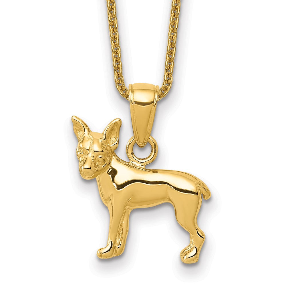 14k Chihuahua Dog Necklace