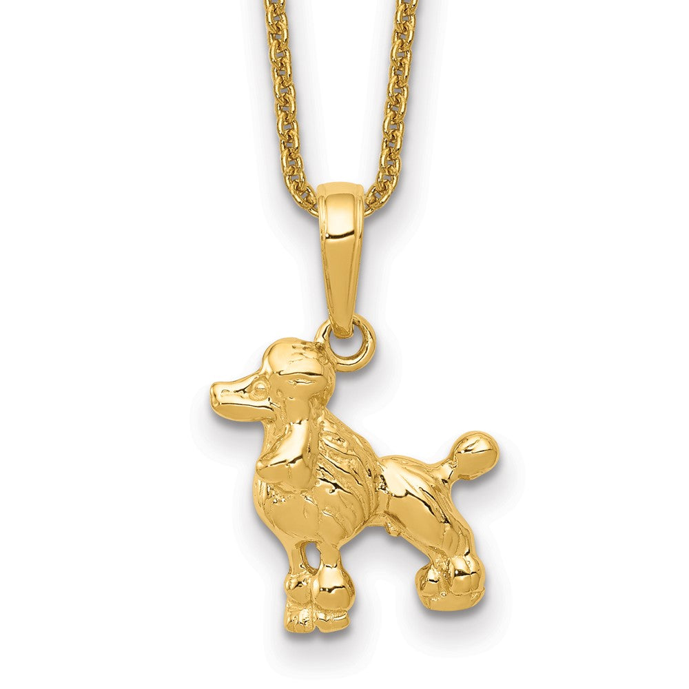 14k Poodle Dog Necklace