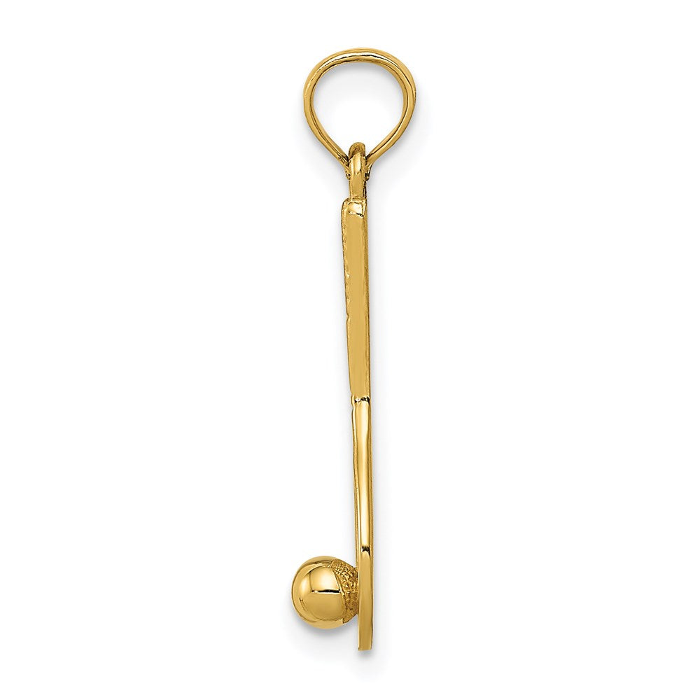 14k 3-D Tennis Racquet and Ball Charm
