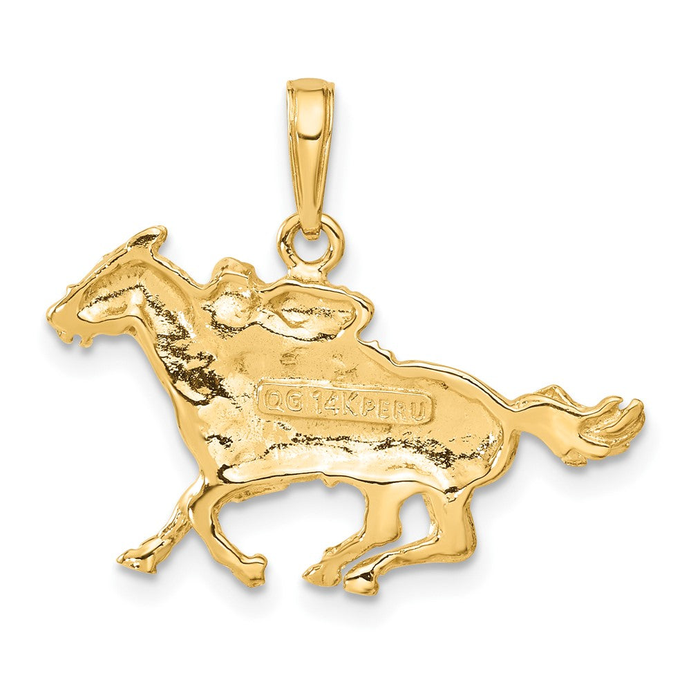 14k Jockey on Horse Necklace