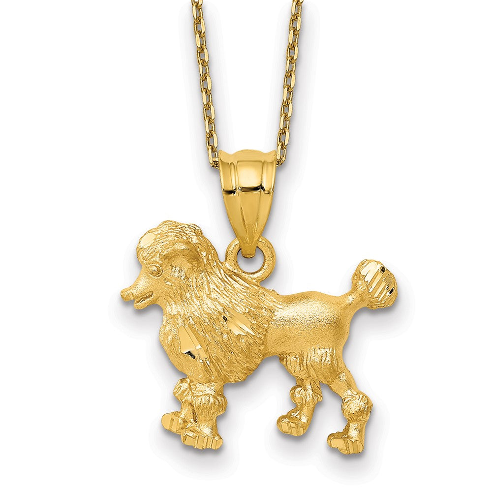 14k Poodle Dog Necklace