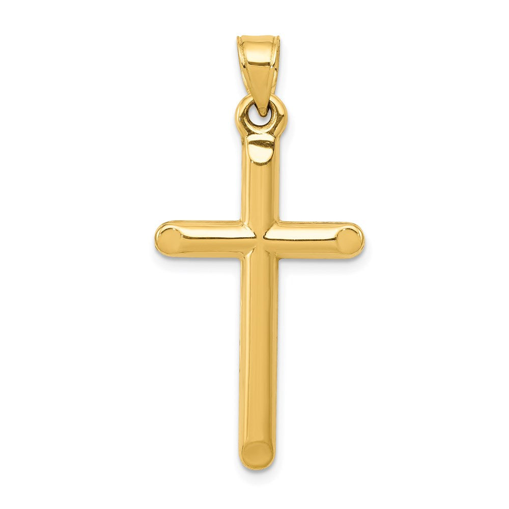 14k 3-D Hollow Cross Pendant