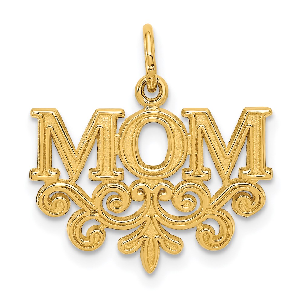 14k MOM Charm