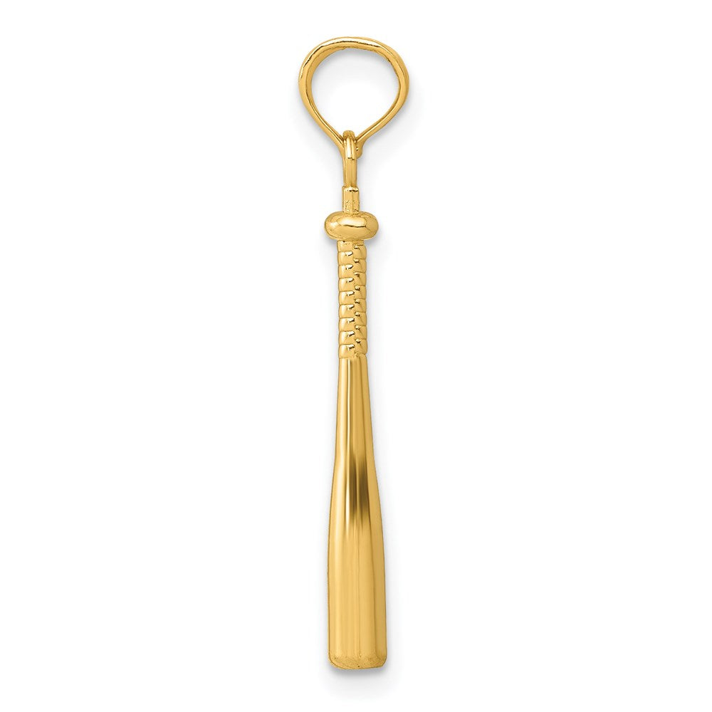 14k 3-D Baseball Bat Pendant