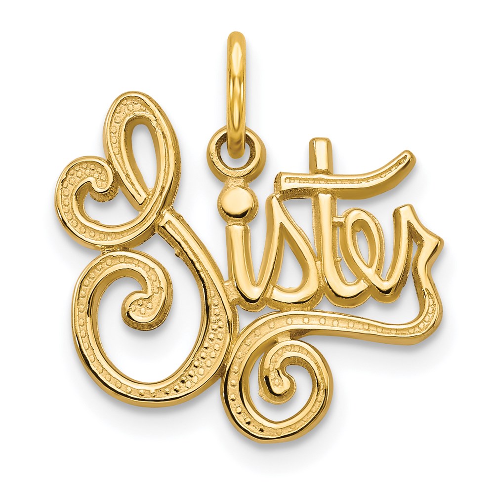 14k SISTER Charm