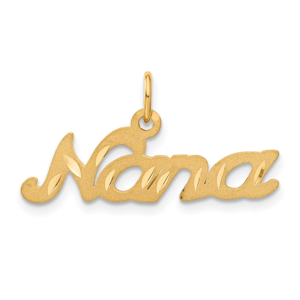 14k Satin NANA Charm