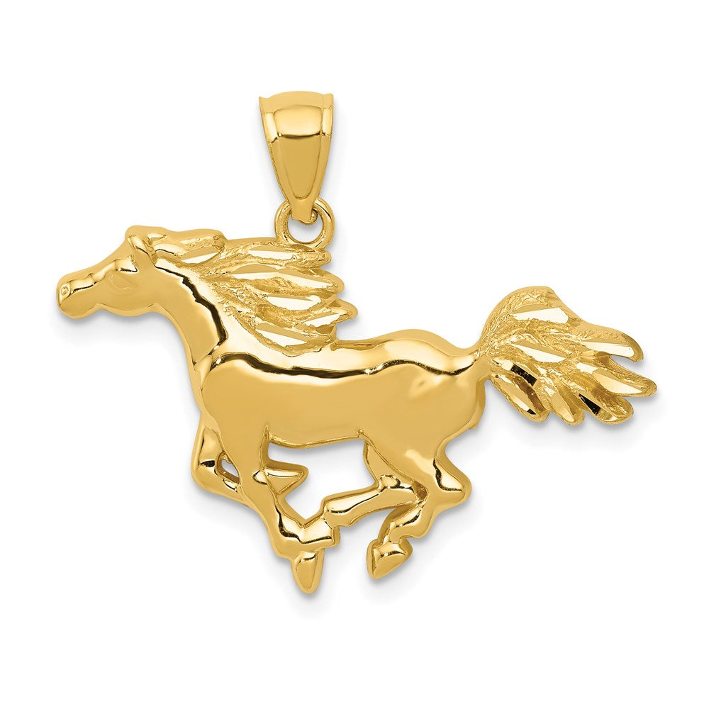 14k Polished Horse Pendant