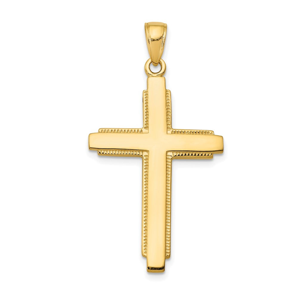 14K Solid Cross Pendant