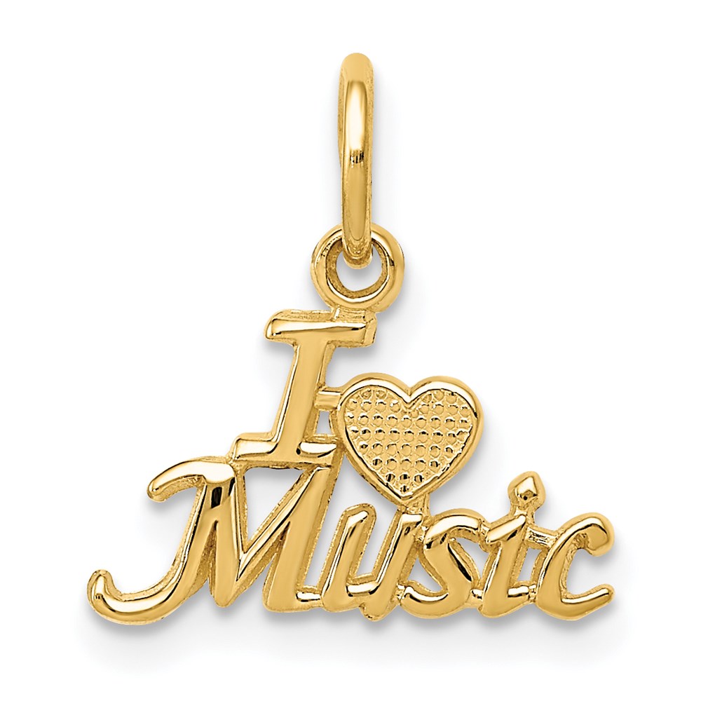 14K I HEART MUSIC Charm