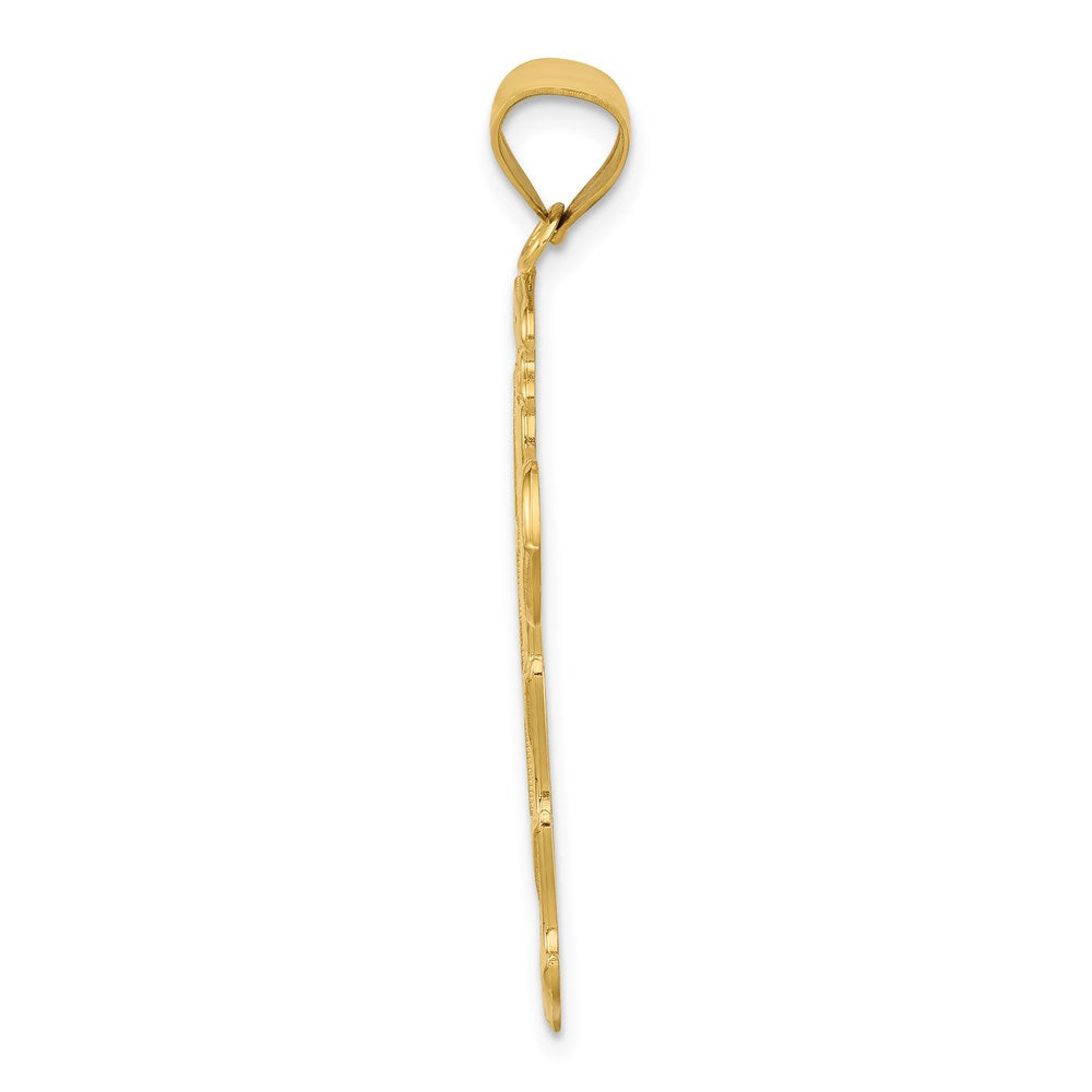 14k Reversible Passion Cross TRUST THE LORD Pendant