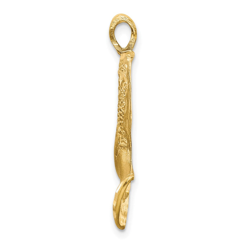 14k Satin Diamond-cut Nefertiti Charm