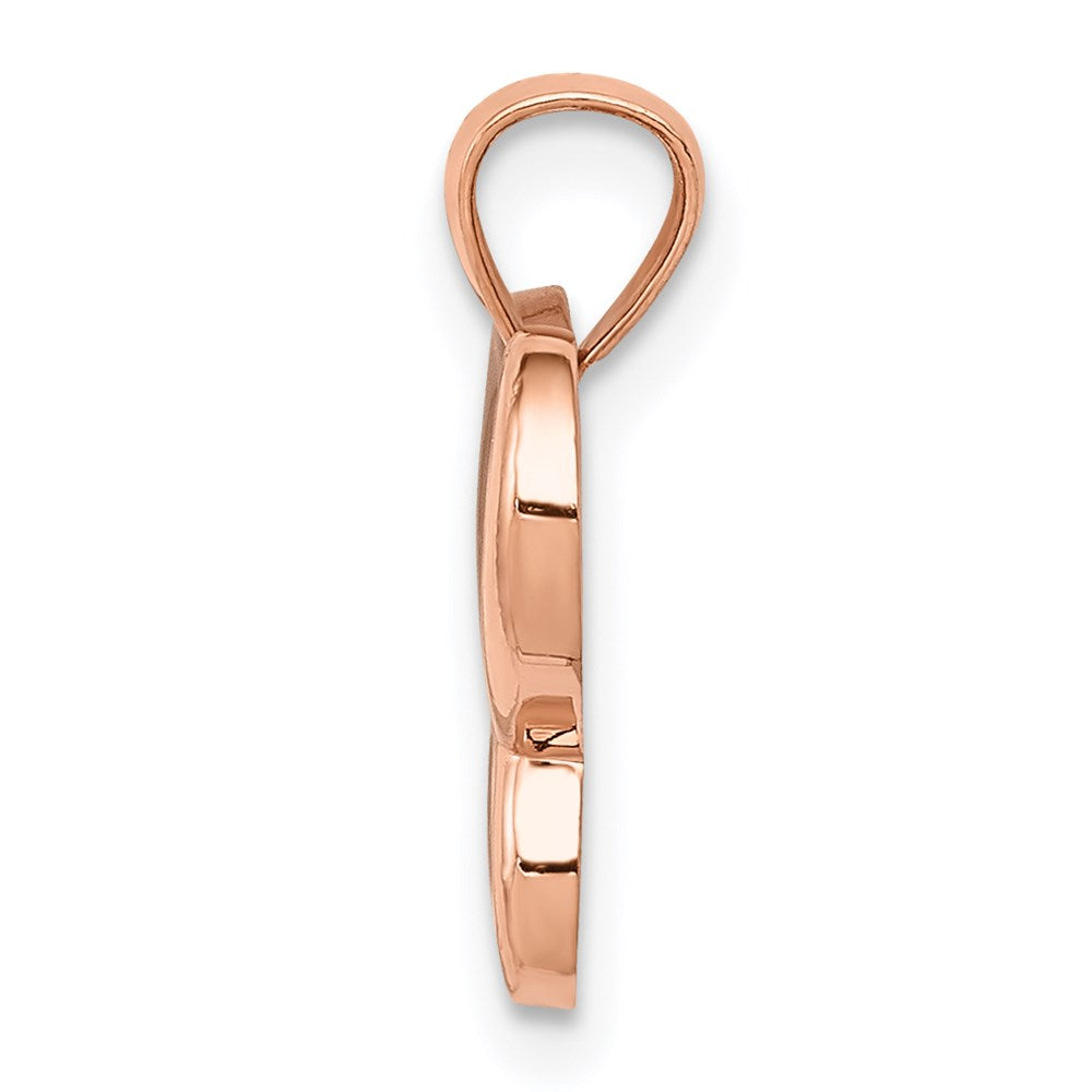 14k Rose Gold and White Rhodium Butterfly Pendant