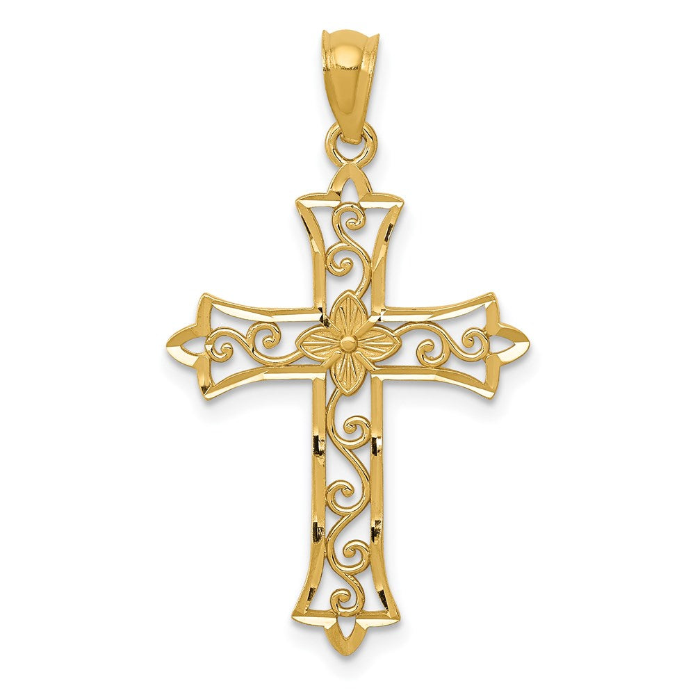 14k Yellow Gold Cross Pendant