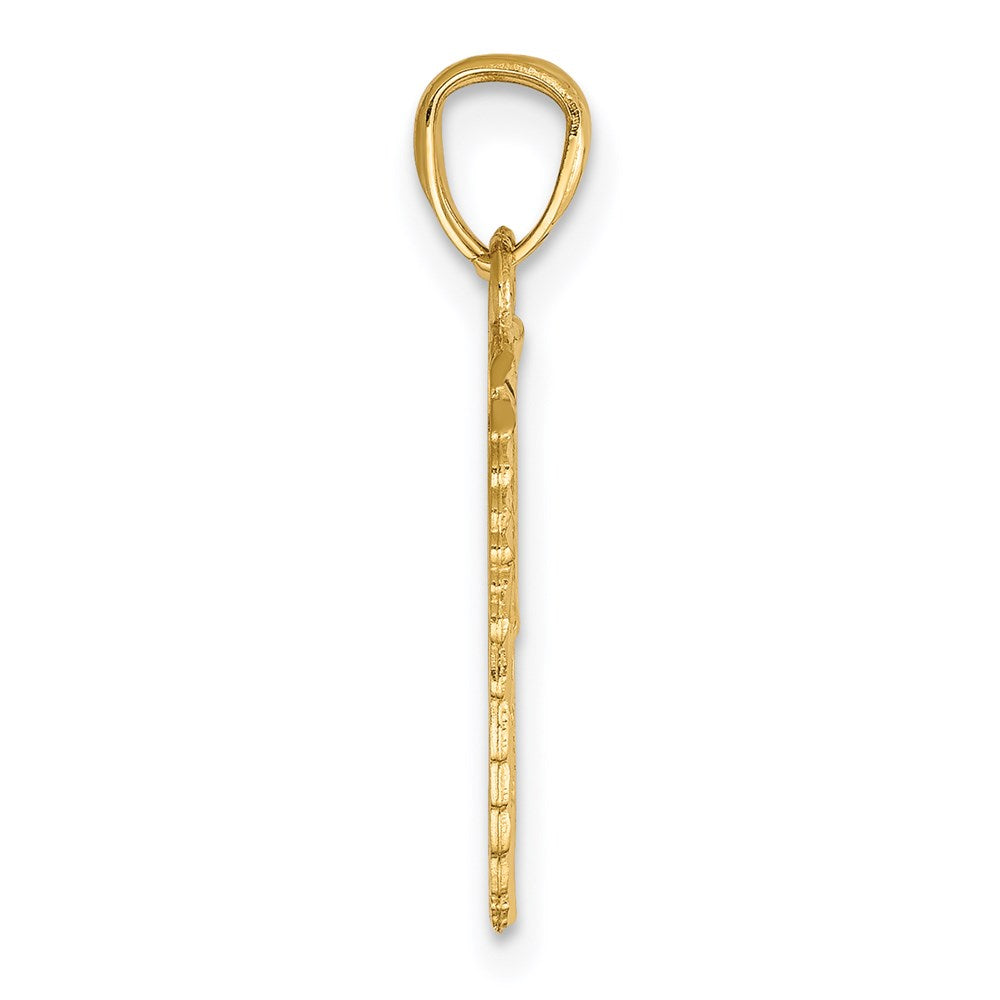 14k Two-Piece Break-Apart Diamond-cut Wings Pendant