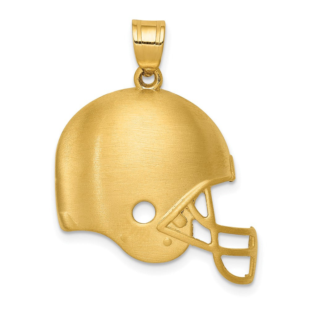 14k Brushed Football Helmet Pendant