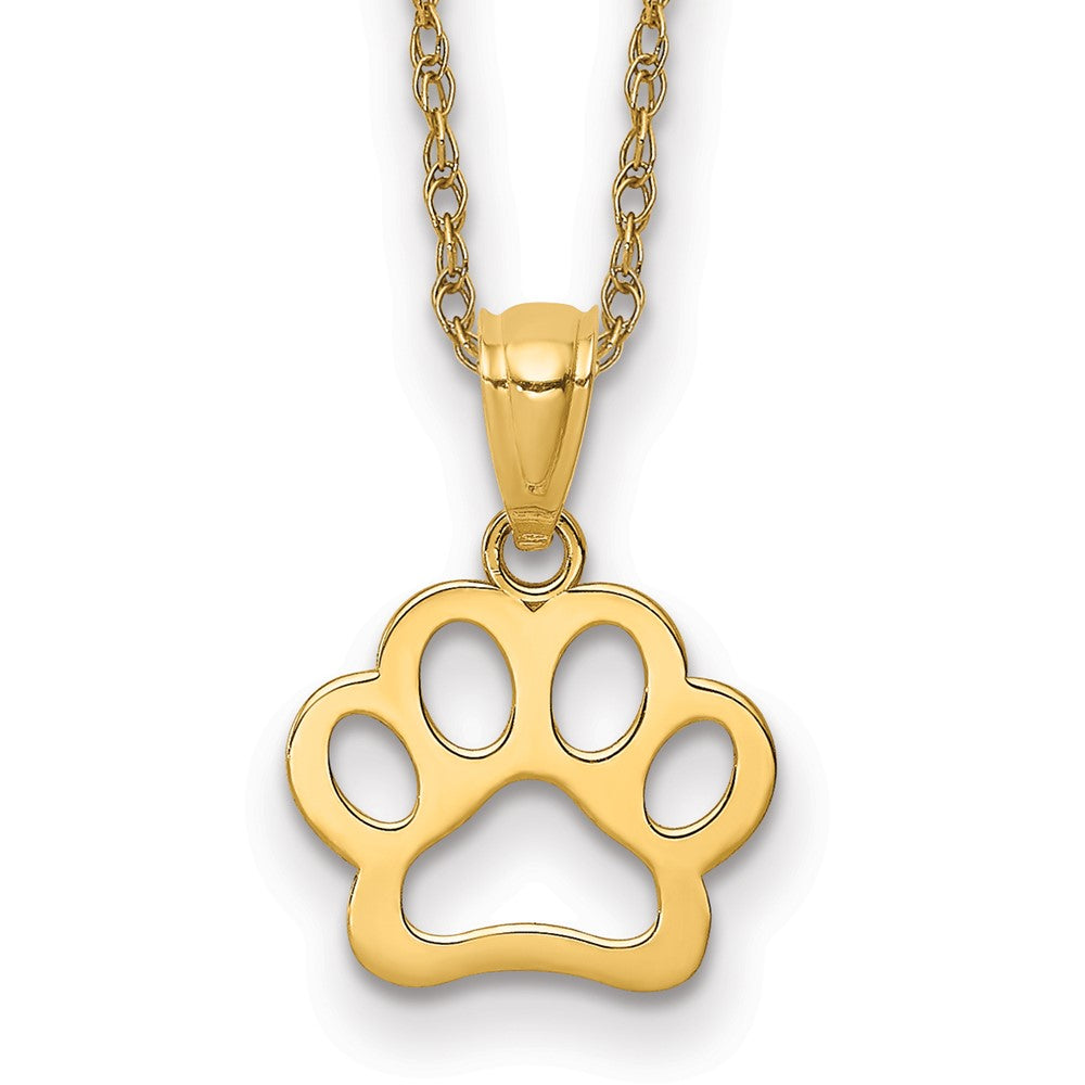 14k Dog Paw Necklace