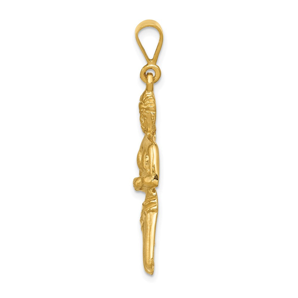 14k Satin Diamond-cut Virgo Zodiac Charm