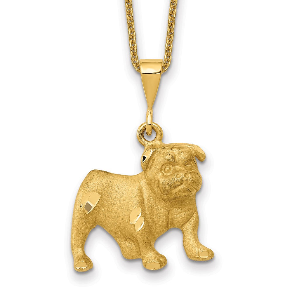 14k Bulldog Necklace