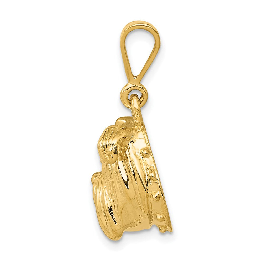 14k Bulldog Pendant w/ chain