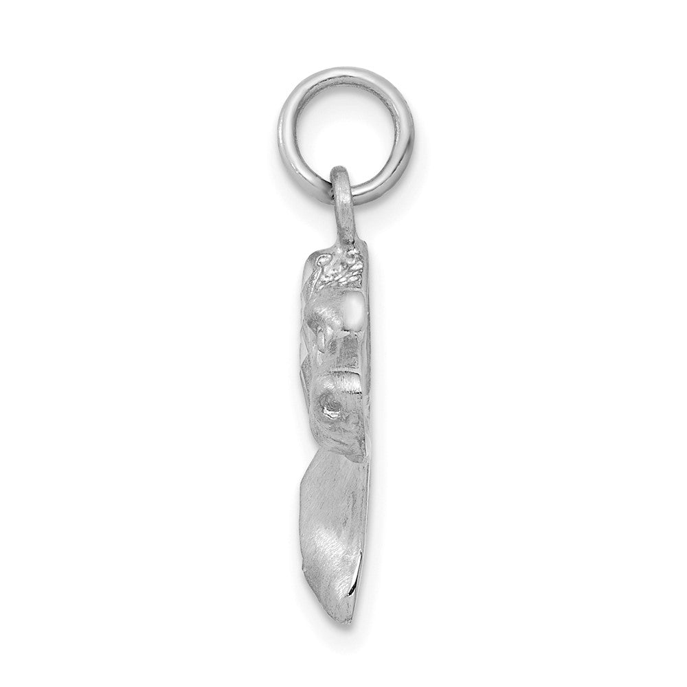 14k White Gold Pointer Dog Charm