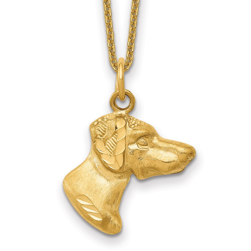 14k Dog Charm w/ chain