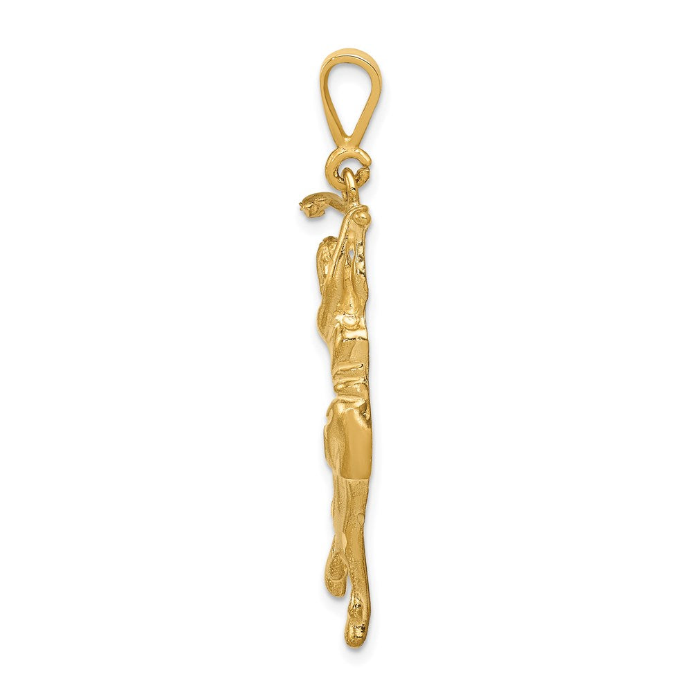 14k Female Golfer Pendant