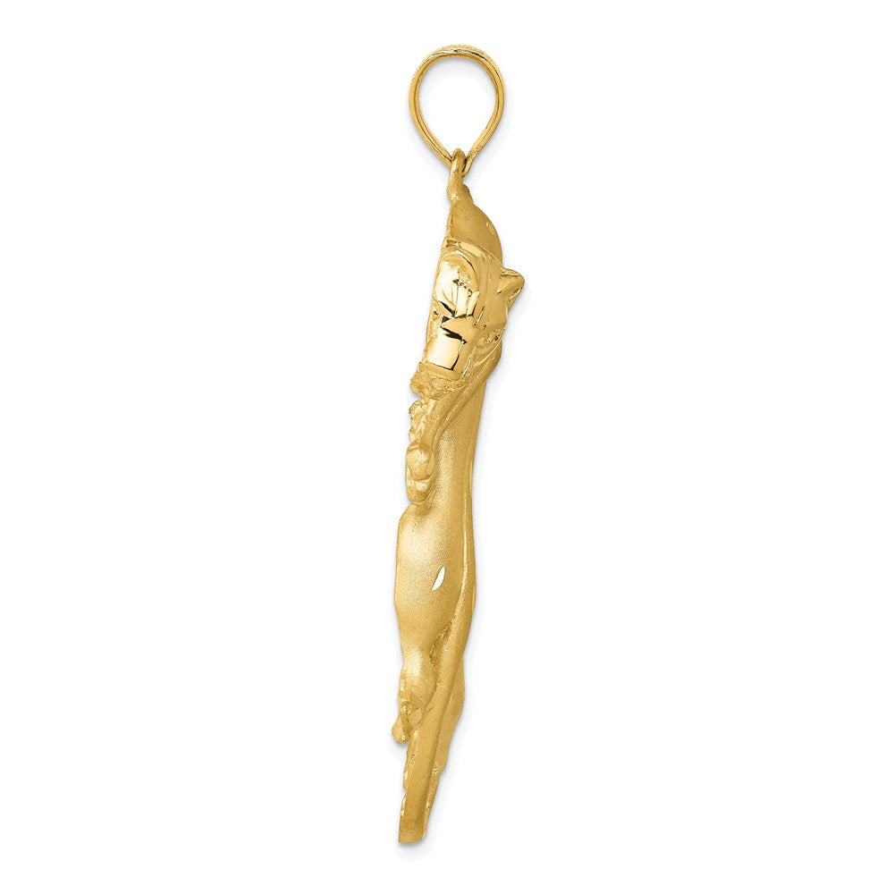 14k Satin and Polished Panther Pendant