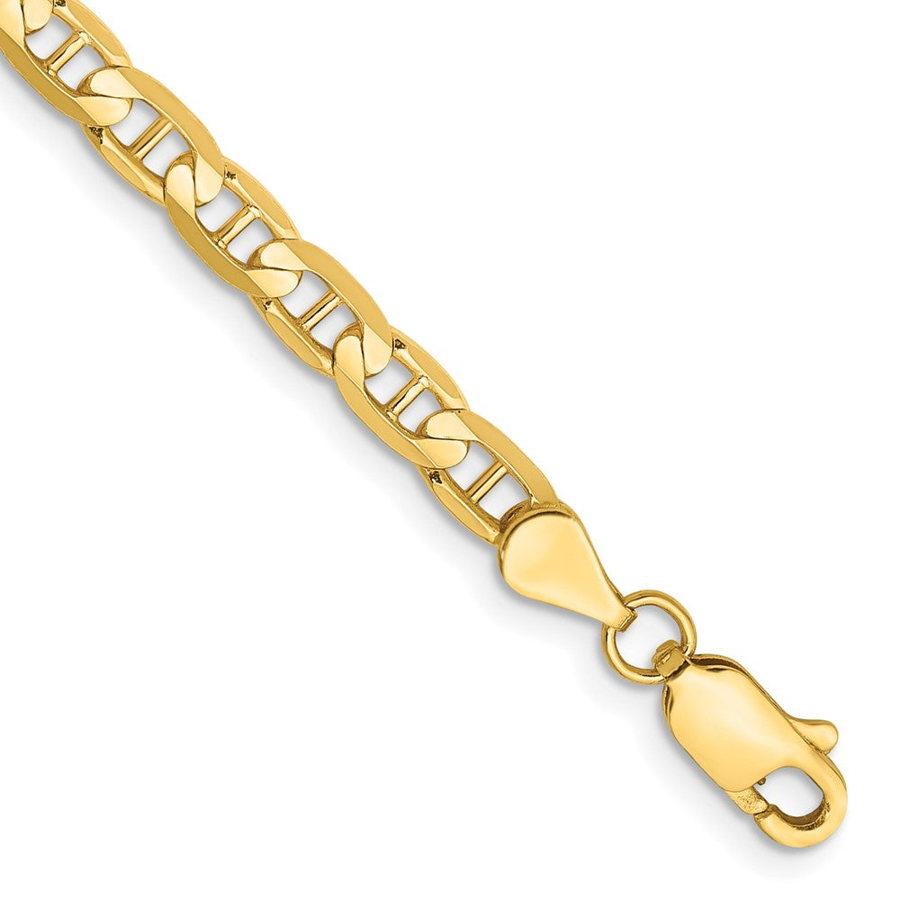 14K Concave Anchor with Lobster Clasp Chain