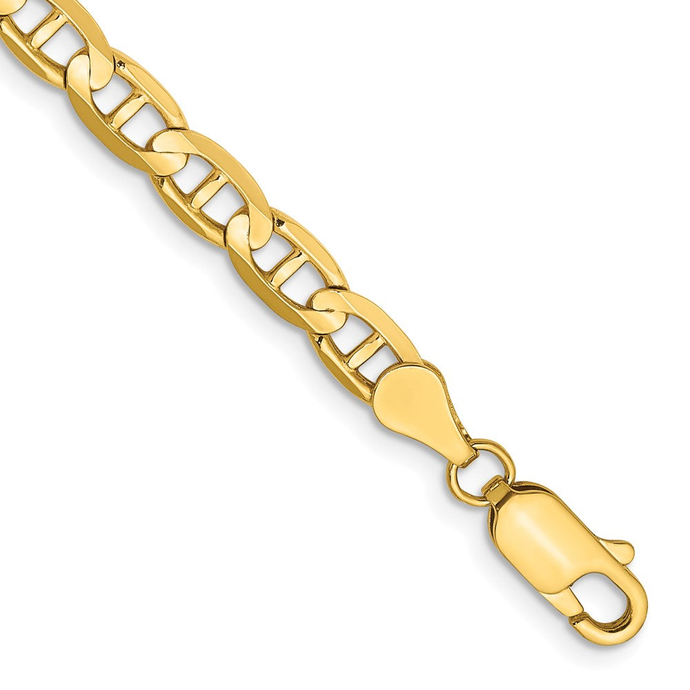 14K Concave Anchor with Lobster Clasp Chain