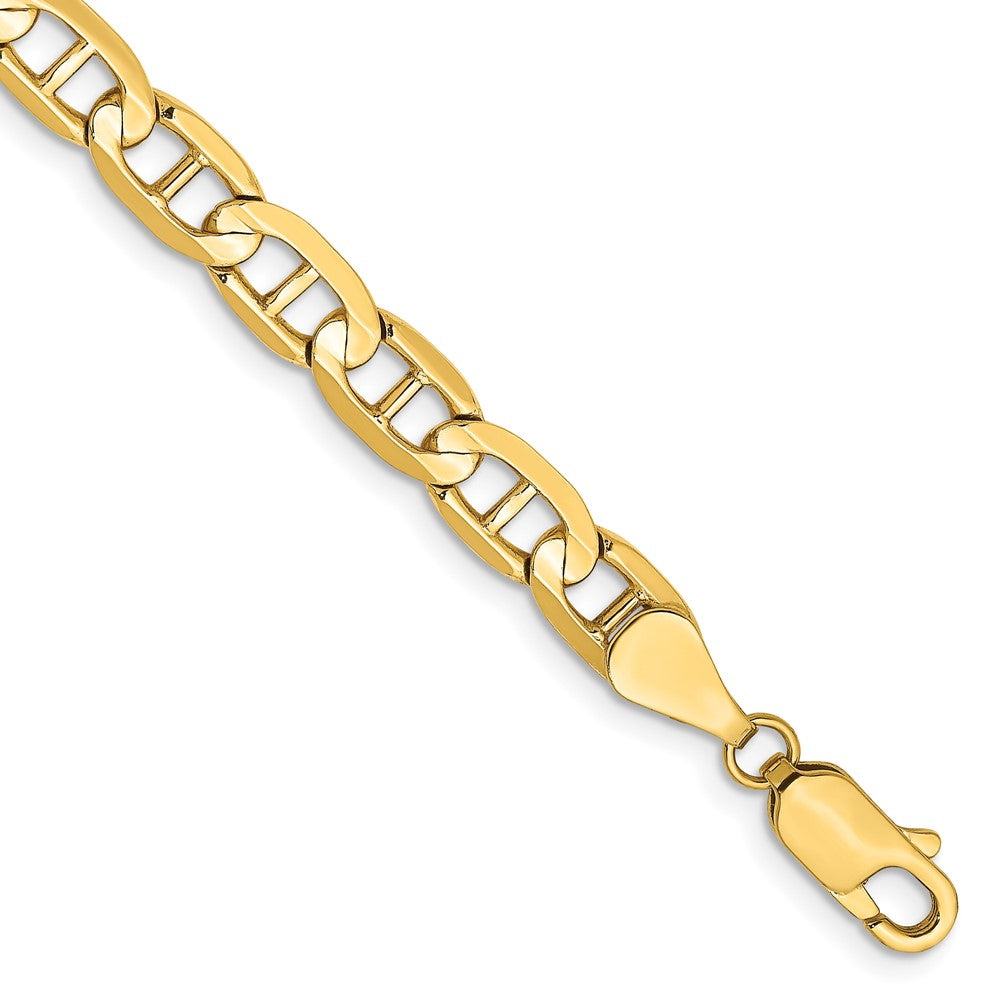 14K Concave Anchor with Lobster Clasp Chain