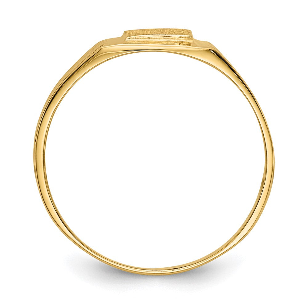 14k 5.25x Open Back Size 6 Square Signet Ring