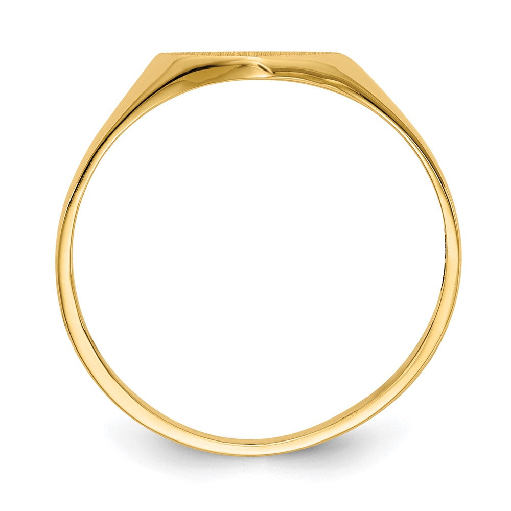 14k 5.5x Closed Back Heart Signet Ring
