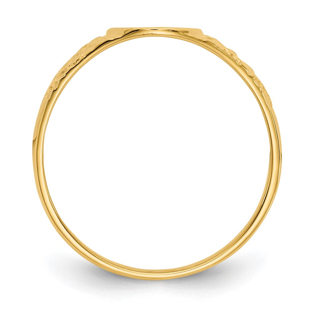 14k 7.0x Oval Closed Back Signet Ring