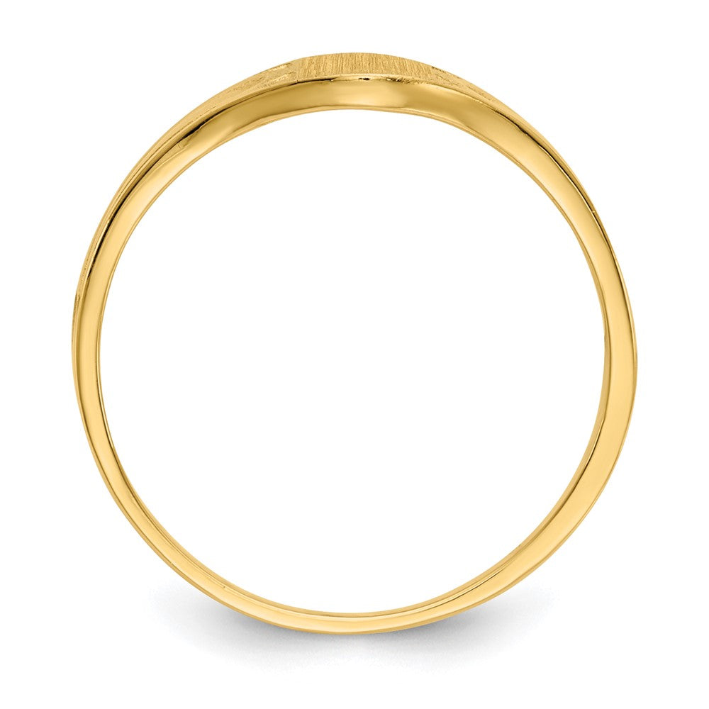 14k 6.5x Closed Back Size 4.5 Signet Ring