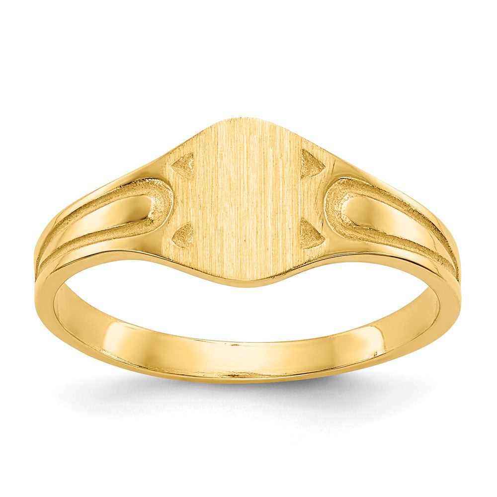 14k 6.5x Closed Back Size 4.5 Signet Ring