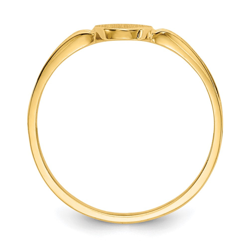 14k 4.5x Open Back Size 3 Oval Signet Ring
