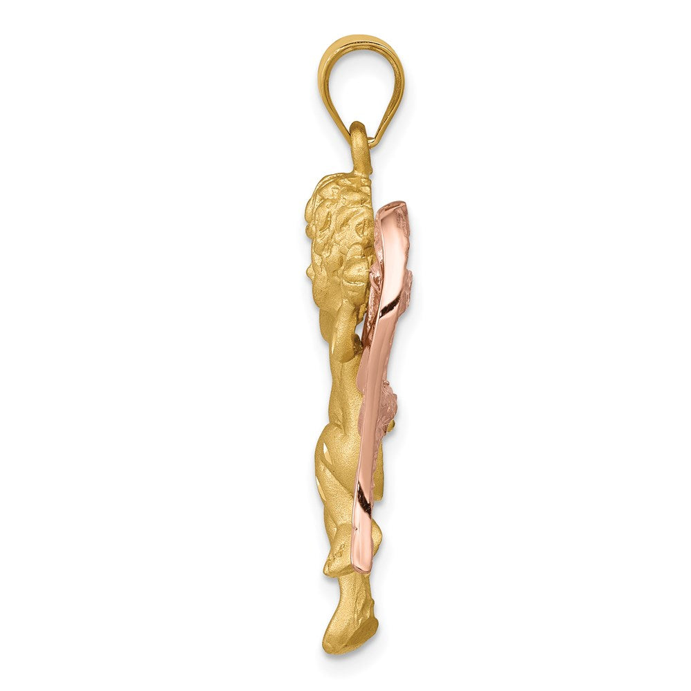 14k Two-tone Angel Pendant