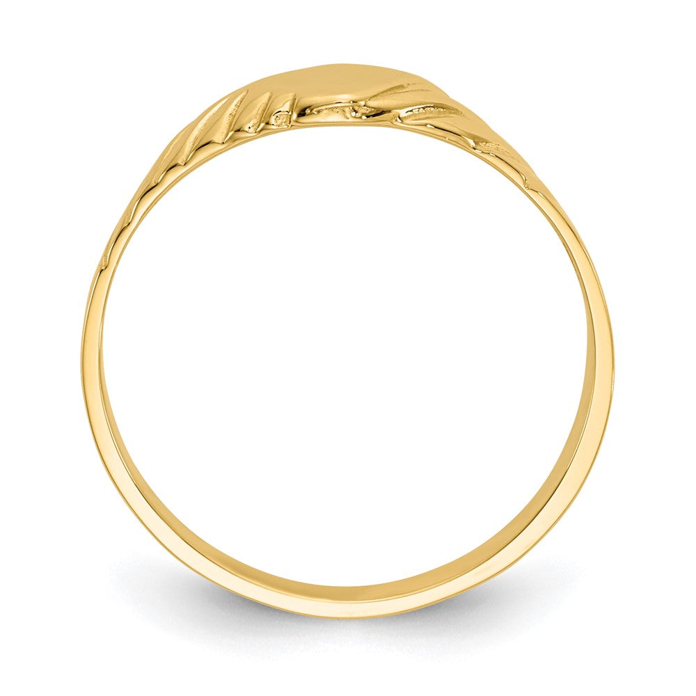 14k 5.0x Open Back Size 3 Fancy Square Signet Ring