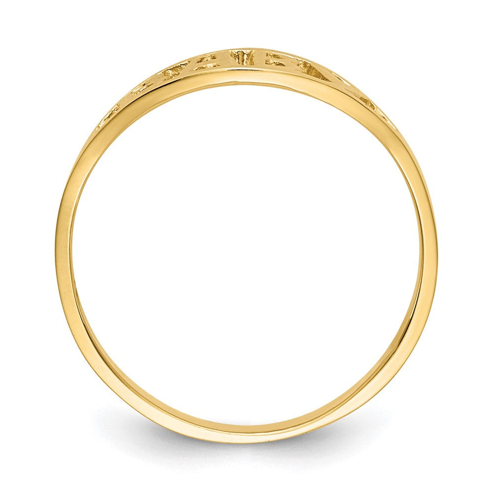 14k Polished BABY Oval Size 1.5 Ring
