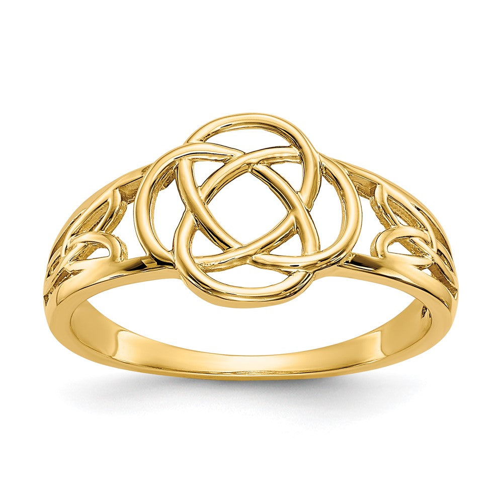 14k Polished Ladies Celtic Knot Ring