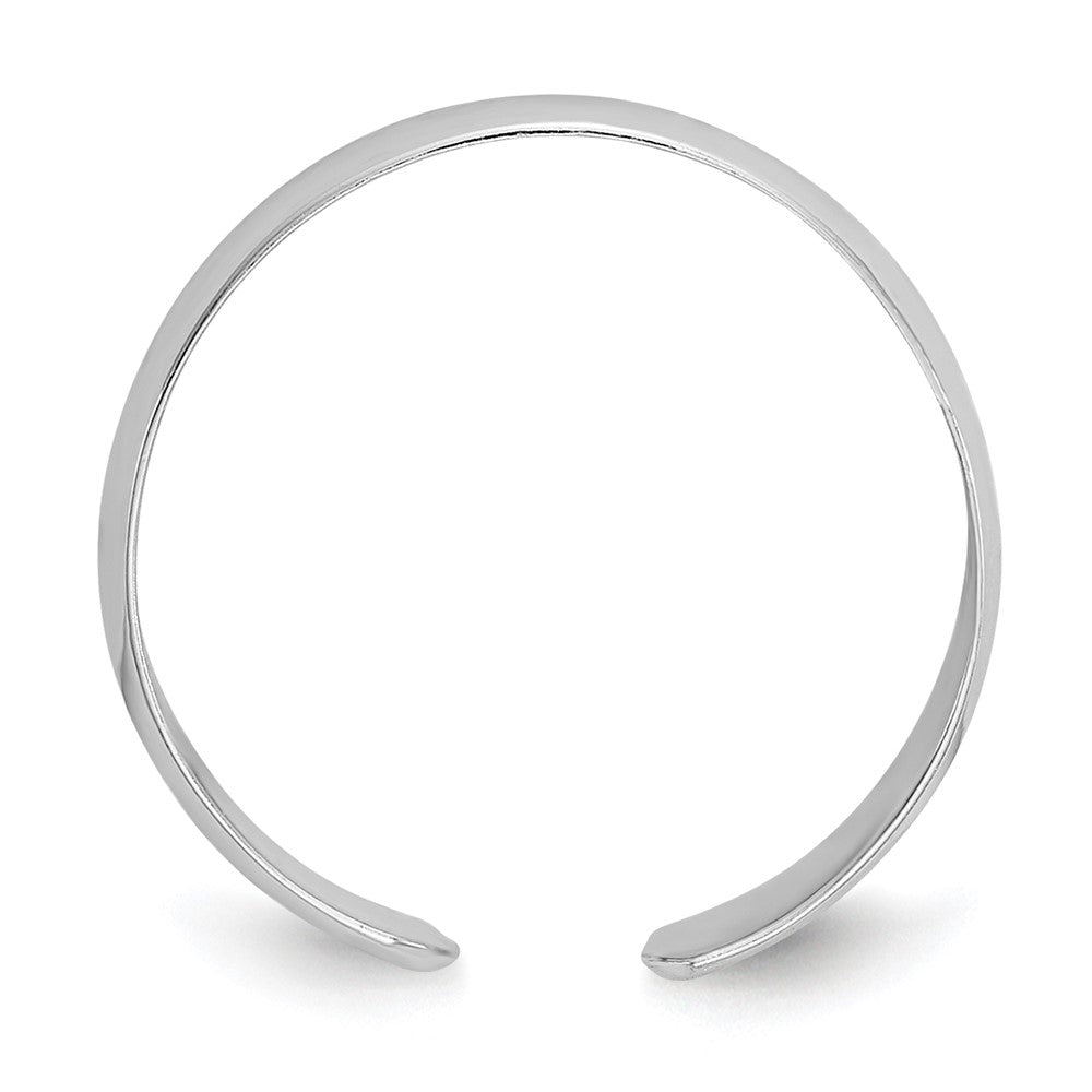 14k White Gold High Polished Band Toe Ring