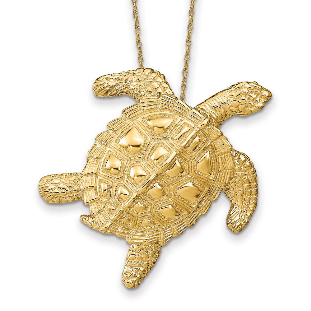 14k Sea Turtle Necklace