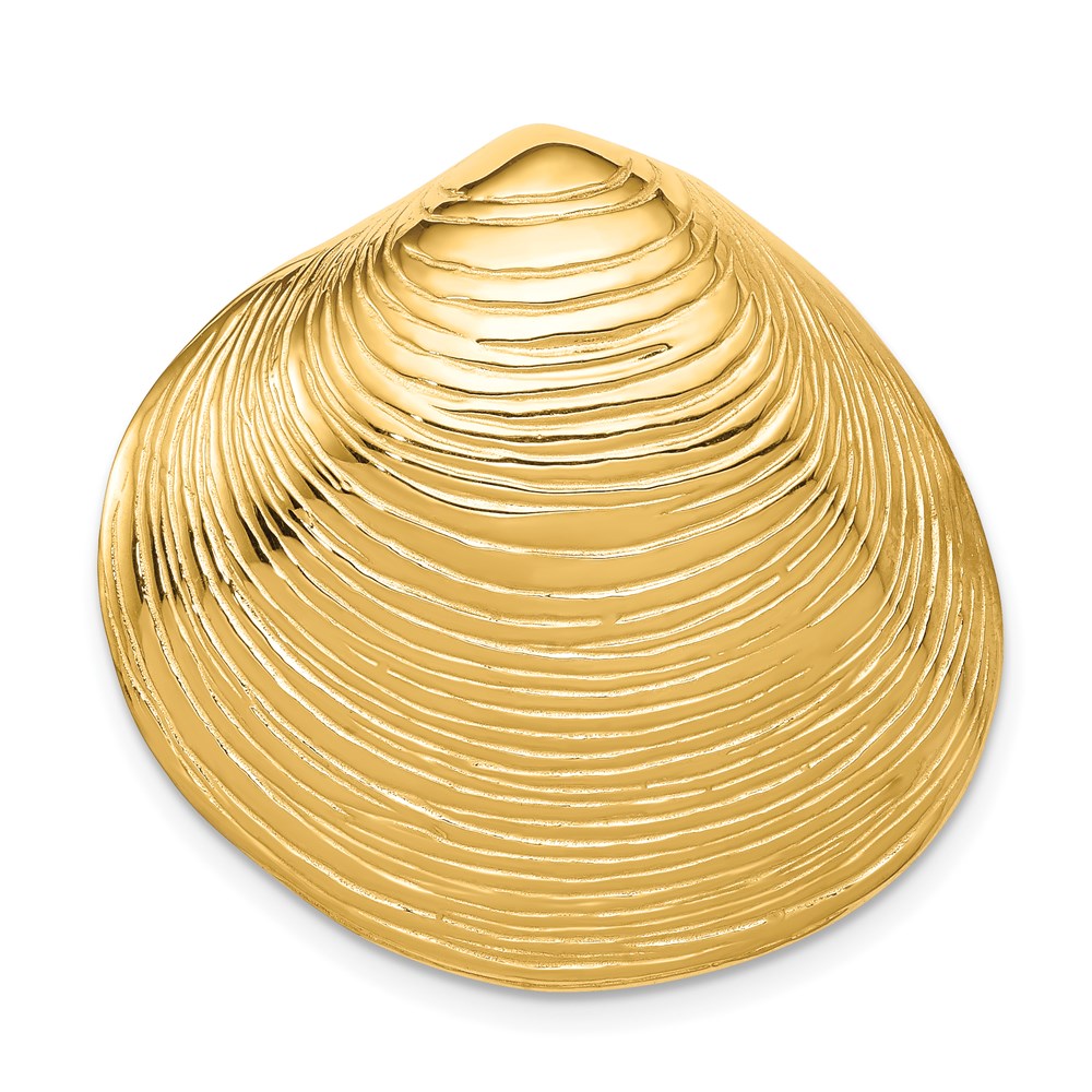 14k Large Clam Shell Omega Slide